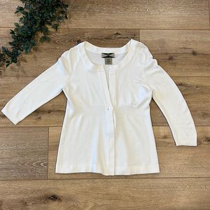 525 America Vintage White Button Blouse Size Small